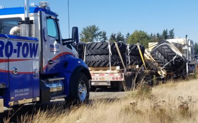 Semi Truck Loses Load Of Tires