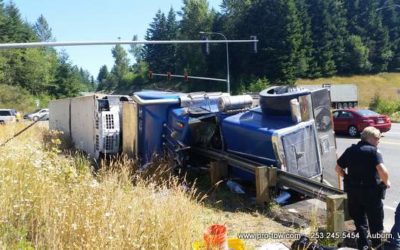 Semi Truck Accident Recovery On A Busy Interchange – Northbend, WA