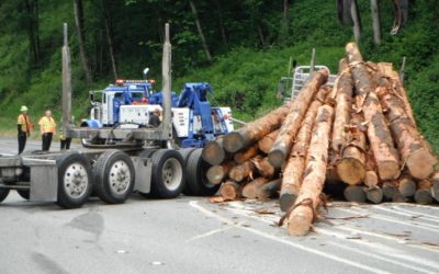 Log Truck Lost Load: SR18 Auburn, WA