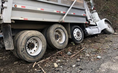 Truck Accident Recovery for Dump Truck Ditched in Ravensdale