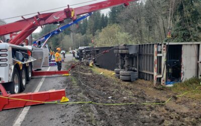 Truck Accident Recovery on Tiger Mountain Summit